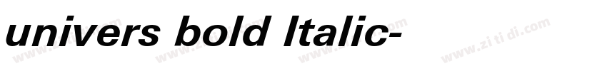 univers bold Italic字体转换
